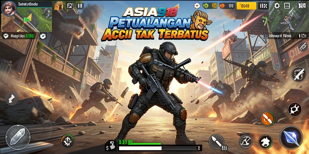 Tangkapan layar aksi mendebarkan dari gameplay ASIA918.