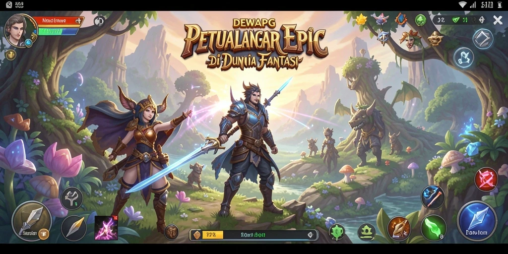 Gameplay RPG yang epik dengan petualangan mendebarkan.