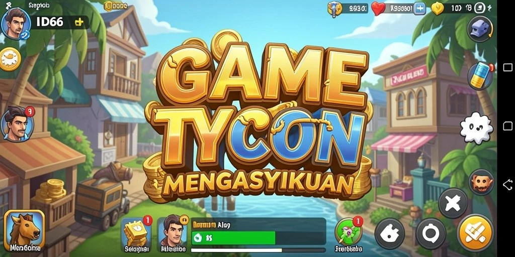 Tampilan gameplay ID66 menunjukkan keseruan membangun bisnis Tycoon.