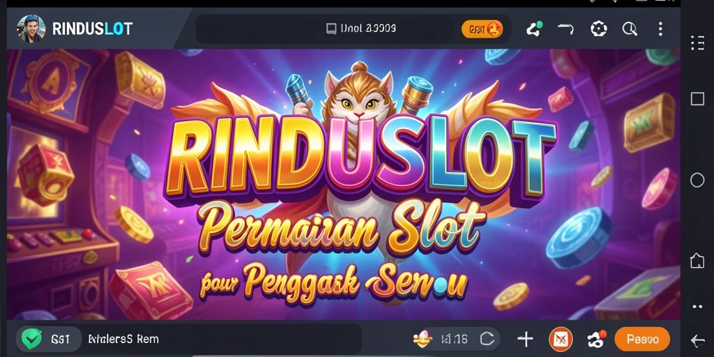 Tampilan gameplay seru RINDUSLOT dengan berbagai pilihan slot.